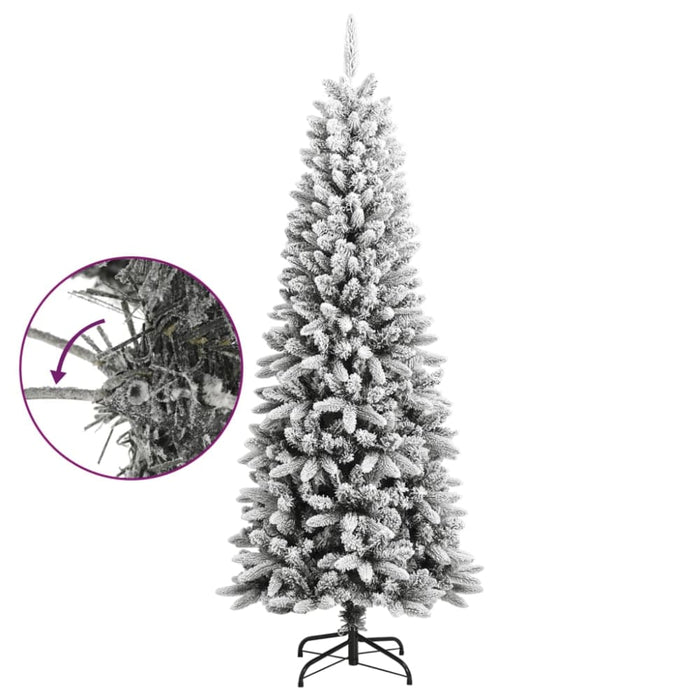 Artificial Christmas Tree with Flocked Snow 180 Cm Pvc&pe