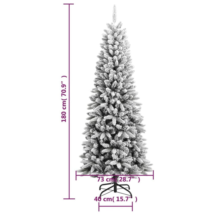 Artificial Christmas Tree with Flocked Snow 180 Cm Pvc&pe