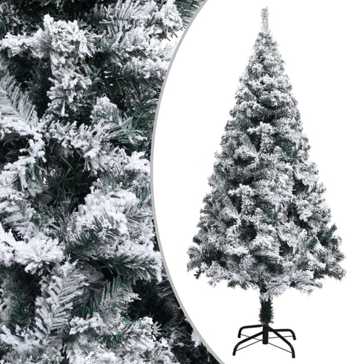 Artificial Christmas Tree with Flocked Snow Green 120 Cm
