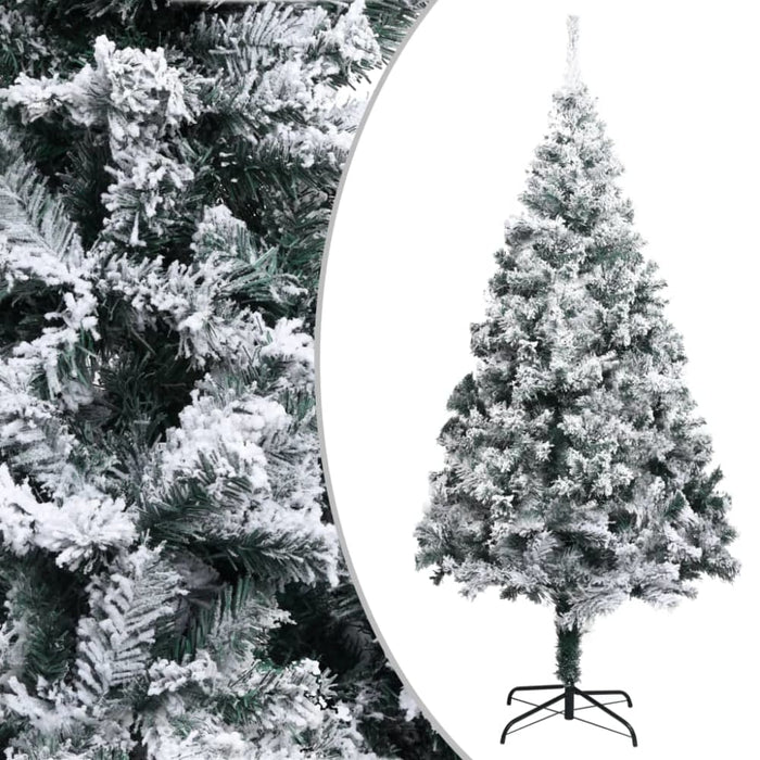 Artificial Christmas Tree with Flocked Snow Green 180 Cm
