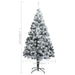 Artificial Christmas Tree with Flocked Snow Green 210 Cm