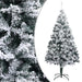 Artificial Christmas Tree with Flocked Snow Green 210 Cm