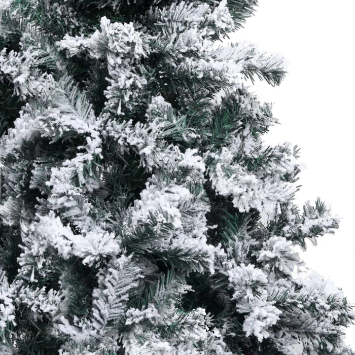 Artificial Christmas Tree with Flocked Snow Green 210 Cm