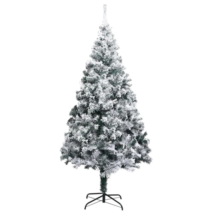 Artificial Christmas Tree with Flocked Snow Green 210 Cm