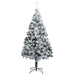 Artificial Christmas Tree with Flocked Snow Green 210 Cm
