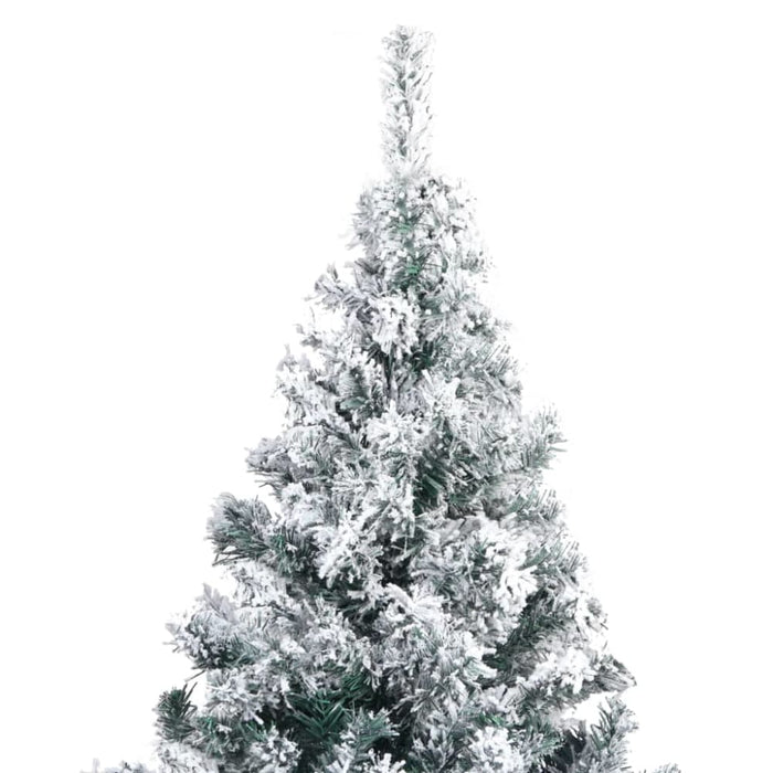 Artificial Christmas Tree with Flocked Snow Green 210 Cm
