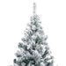 Artificial Christmas Tree with Flocked Snow Green 210 Cm