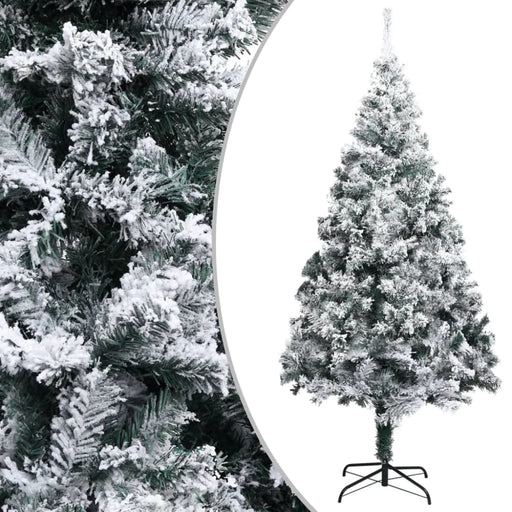 Artificial Christmas Tree With Flocked Snow Green 400cm Pvc