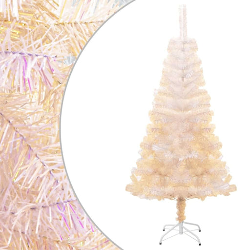 Artificial Christmas Tree with Iridescent Tips White 150 Cm