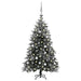 Artificial Christmas Tree Led&ball Set&flocked Snow 150 Cm