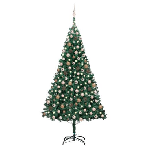 Artificial Christmas Tree With Leds&ball Set Green 240 Cm