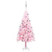 Artificial Christmas Tree With Leds&ball Set Pink 150 Cm