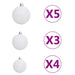 Artificial Christmas Tree With Leds&ball Set Silver 120 Cm