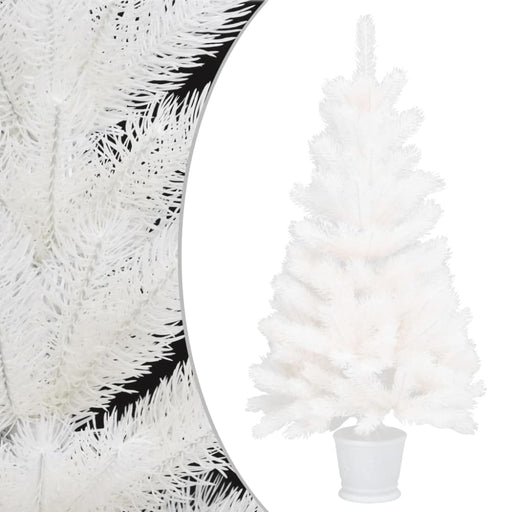 Artificial Christmas Tree Lifelike Needles White 90 Cm
