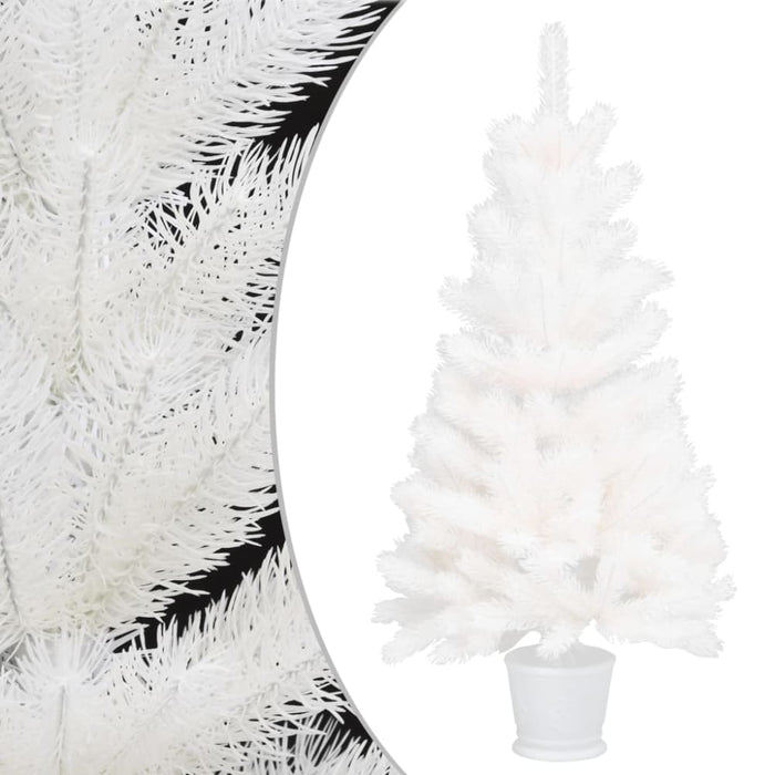 Artificial Christmas Tree Lifelike Needles White 90 Cm