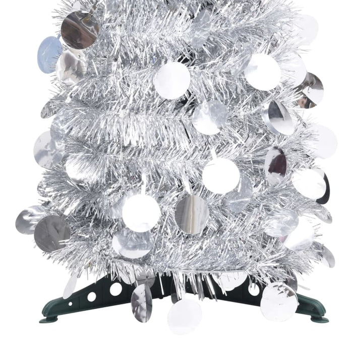 Pop-up Artificial Christmas Tree Silver 150 Cm Pet Txbkkx