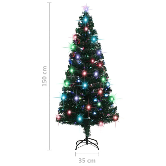 Artificial Christmas Tree With Stand Led 150 Cm Fibre Optic