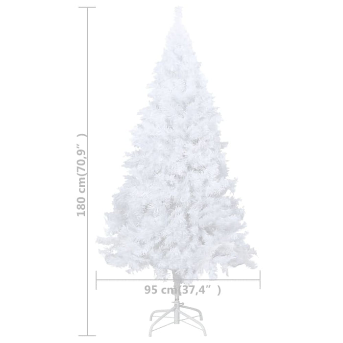 Artificial Christmas Tree with Thick Branches White 180 Cm