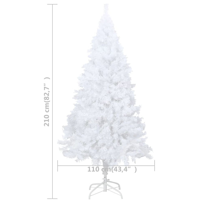 Artificial Christmas Tree with Thick Branches White 210 Cm