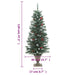 Artificial Christmas Trees 2 Pcs 100 Leds Green and White