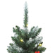 Artificial Christmas Trees 2 Pcs 100 Leds Green and White