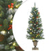 Artificial Christmas Trees 2 Pcs 100 Leds Green and White