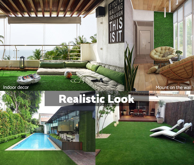 3X Outdoor Artificial Grass 17Mm 2Mx5M 10Sqm Synthetic Grass