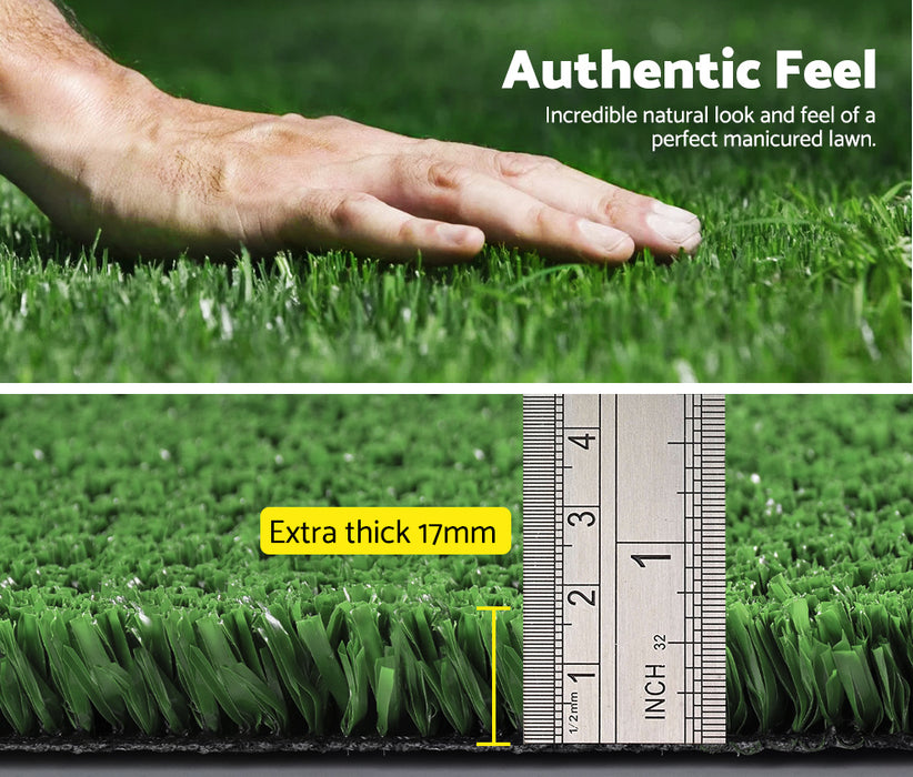 5X Outdoor Artificial Grass 17Mm 2Mx5M 10Sqm Synthetic Grass
