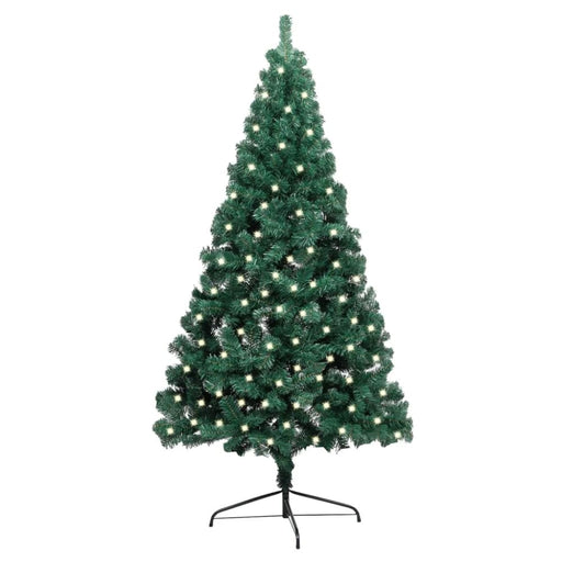 Artificial Half Christmas Tree With Led&stand Green 240 Cm