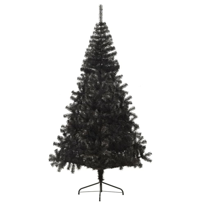Artificial Half Christmas Tree with Stand Black 210 Cm Pvc