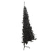 Artificial Half Christmas Tree with Stand Black 240 Cm Pvc