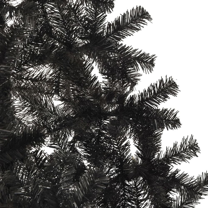Artificial Half Christmas Tree with Stand Black 240 Cm Pvc