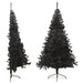 Artificial Half Christmas Tree with Stand Black 240 Cm Pvc