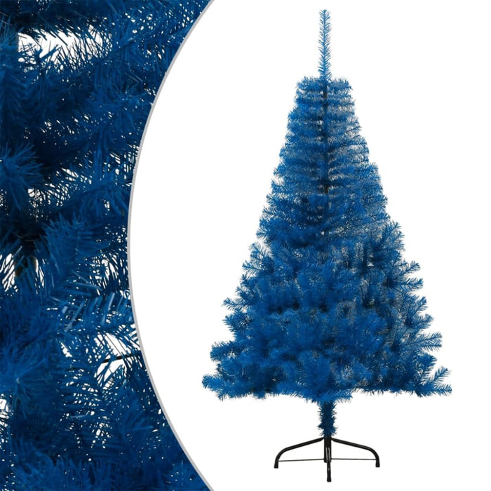 Artificial Half Christmas Tree with Stand Blue 150 Cm Pvc