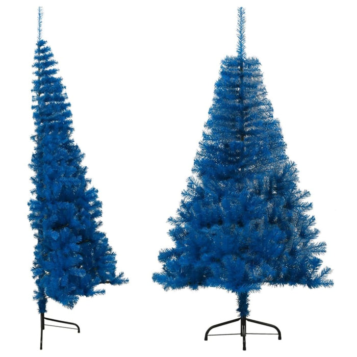 Artificial Half Christmas Tree with Stand Blue 150 Cm Pvc