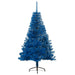 Artificial Half Christmas Tree with Stand Blue 150 Cm Pvc