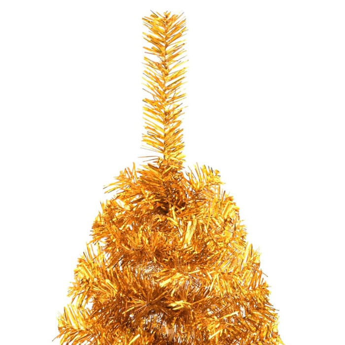 Artificial Half Christmas Tree with Stand Gold 180 Cm Pvc
