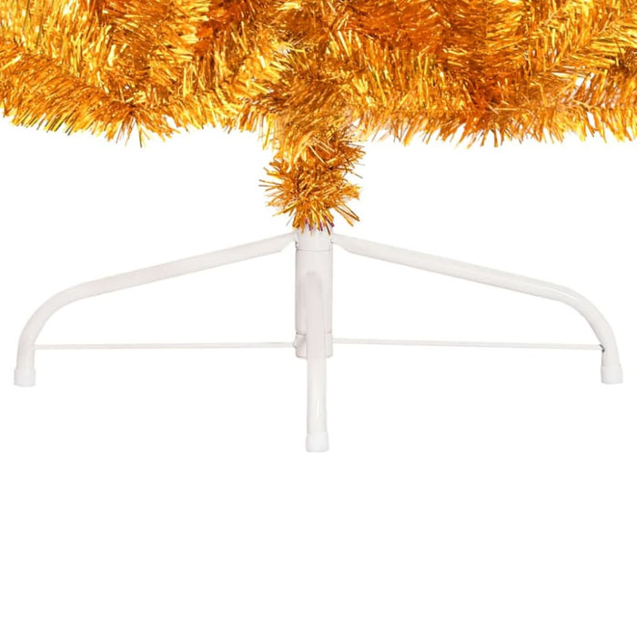 Artificial Half Christmas Tree with Stand Gold 180 Cm Pvc