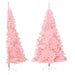 Artificial Half Christmas Tree with Stand Pink 210 Cm Pvc