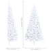 Artificial Half Christmas Tree With Stand White 180 Cm Pvc