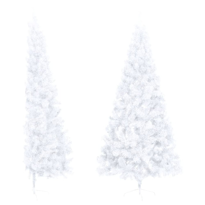 Artificial Half Christmas Tree with Stand White 210 Cm Pvc