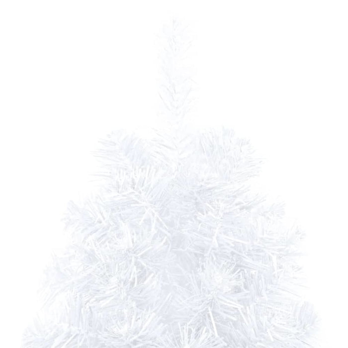 Artificial Half Christmas Tree with Stand White 210 Cm Pvc