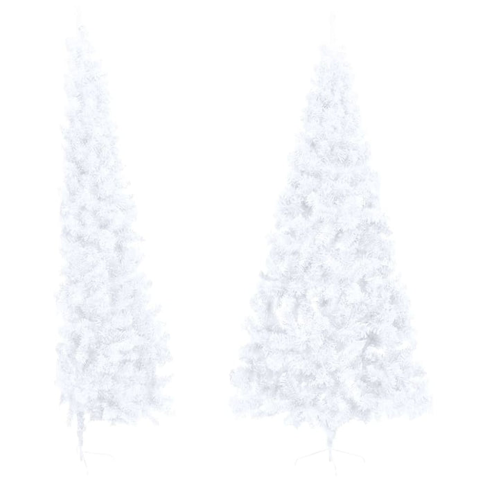 Artificial Half Christmas Tree with Stand White 240 Cm Pvc