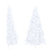 Artificial Half Christmas Tree with Stand White 240 Cm Pvc
