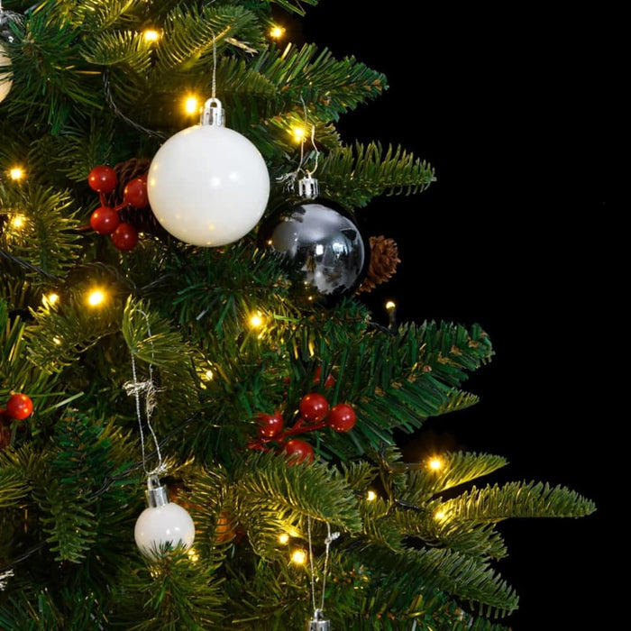 Artificial Hinged Christmas Tree With 150 Leds & Ball Set
