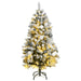 Artificial Hinged Christmas Tree 150 Leds & Ball Set 120 Cm