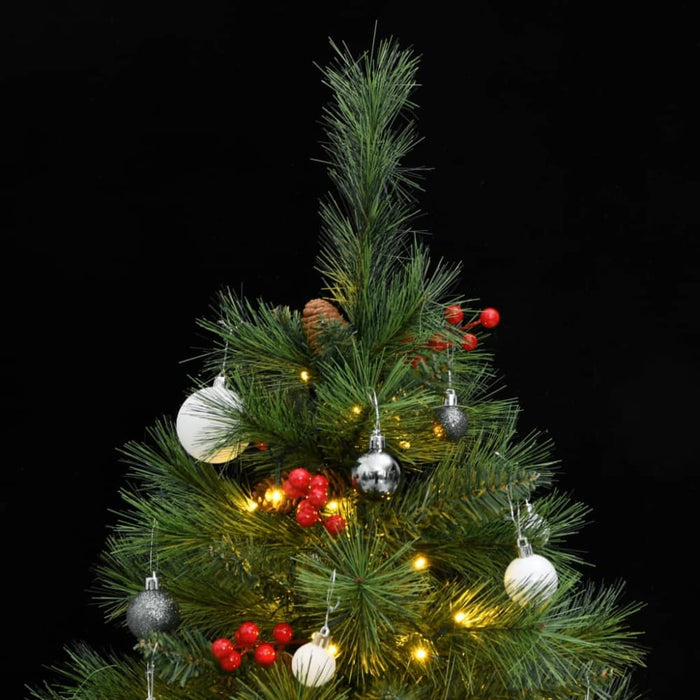 Artificial Hinged Christmas Tree 150 Leds & Ball Set Cm
