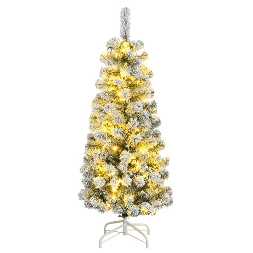 Artificial Hinged Christmas Tree 150 Leds & Flocked Snow