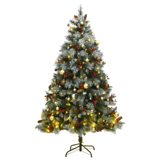 Artificial Hinged Christmas Tree 300 Leds & Ball Set 180 Cm
