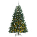 Artificial Hinged Christmas Tree 300 Leds & Ball Set 210 Cm